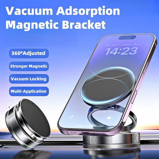 360° Adjustable Magnetic Phone Holder with Suction Cup Mount for MagSafe - Versatile Portable Cell Phone Holder for Car, Makeup, Gym, and Mirror - Compatible with iPhone 11 and Newer Models
