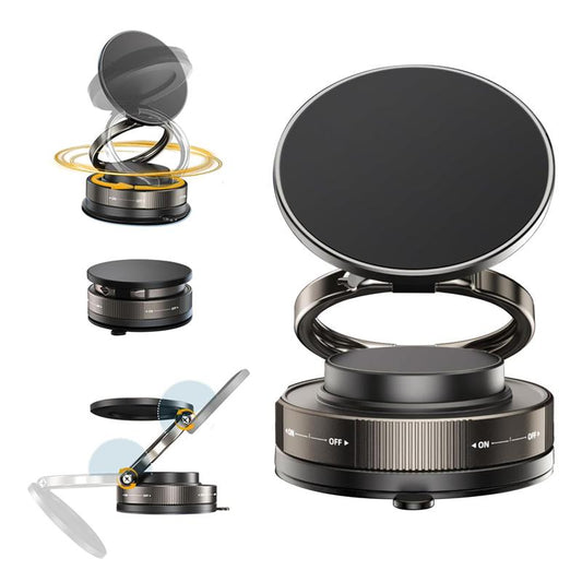 360° Adjustable Magnetic Phone Holder with Suction Cup Mount for MagSafe - Versatile Portable Cell Phone Holder for Car, Makeup, Gym, and Mirror - Compatible with iPhone 11 and Newer Models